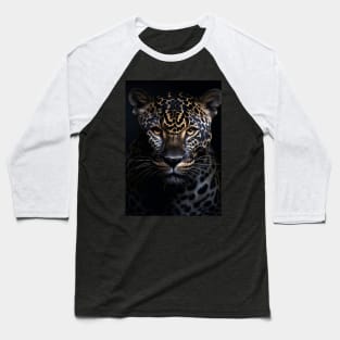 Mystical Black Leopard Gaze Baseball T-Shirt